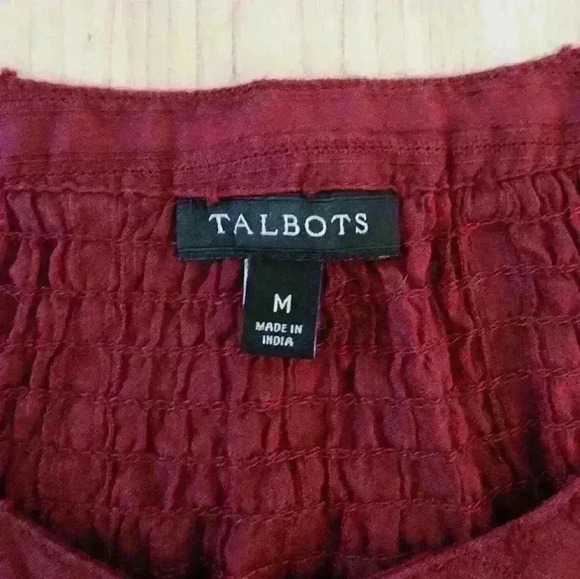 Talbots swiss dot long sleeve blouse size medium - Picture 6 of 8